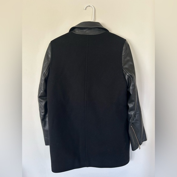 Wilfred Free Moto Fei Coat Black Size Medium - Picture 2 of 11